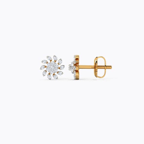 Sparkling Star Diamond Stud Earrings - Image 3